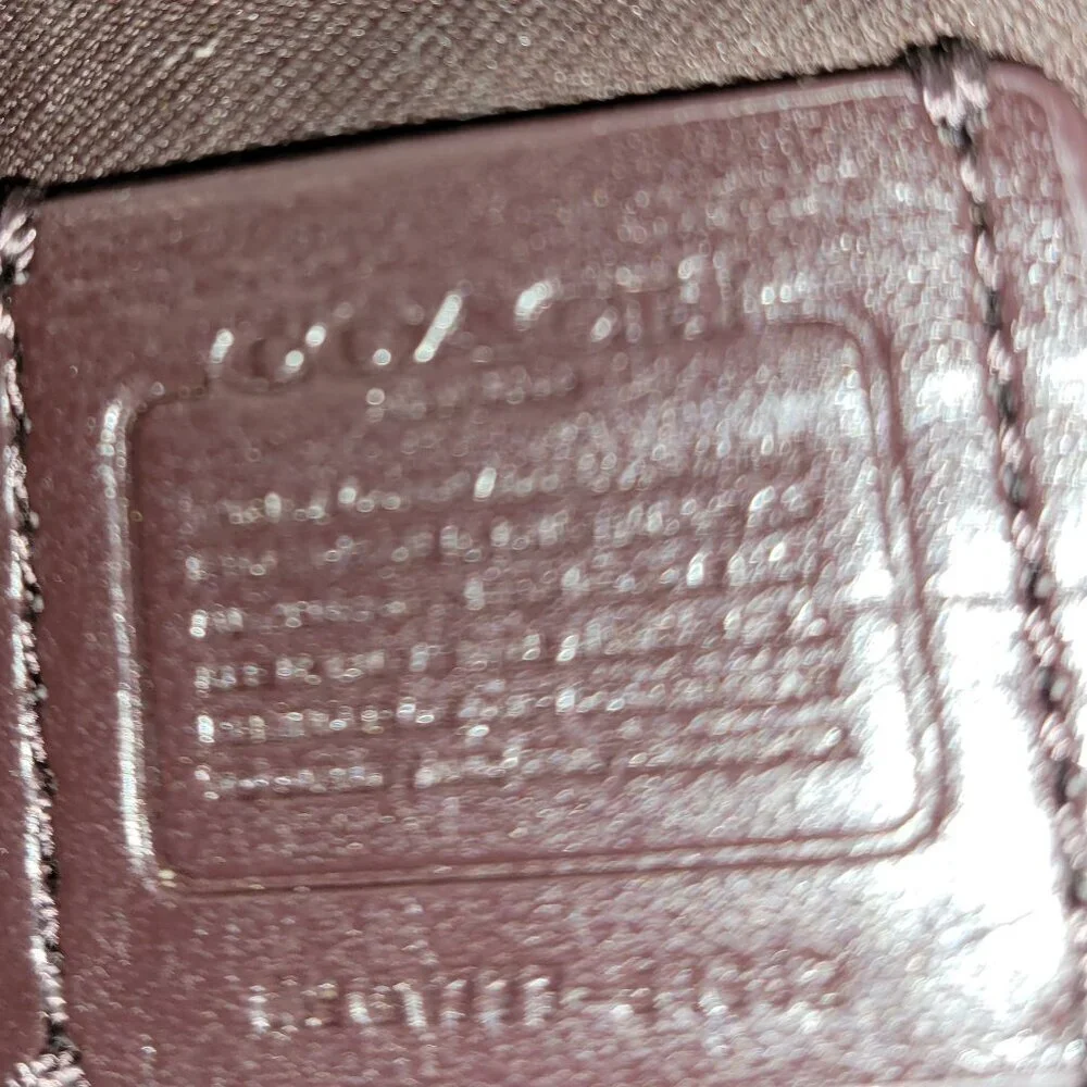 Coach Double Zip Brown Pebble Leather Wallet Wristlet Style Number 54052 - Picture 7 of 8
